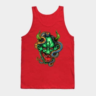 Japanese Demon with Snake Tank Top